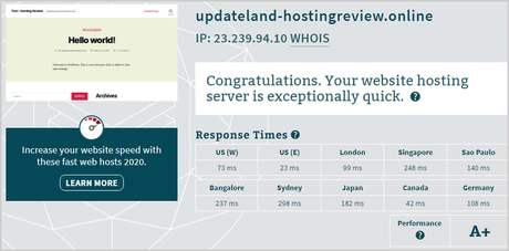 Hostnamaste Review: Is It Best VPS Hosting Provider? Hostnamaste Hosting Server Response Time Test Result