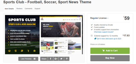 WordPress Sports Theme