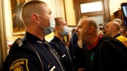 Protesters in Michigan demonstrate against stay-at-home order