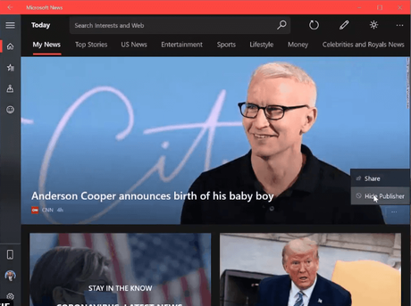 How to Hide News from Publisher in Microsoft News app for Windows 10 hide publisher in microsoft news app in windows 10