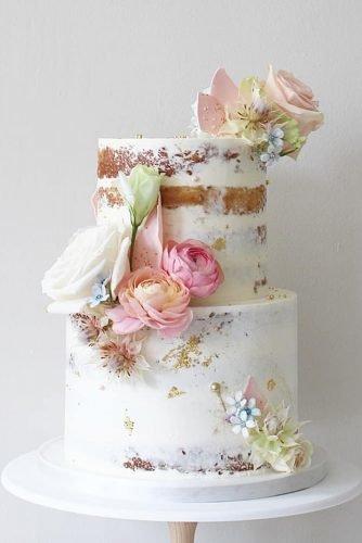 buttercream wedding cakes naked white with flowers soulcakeshop