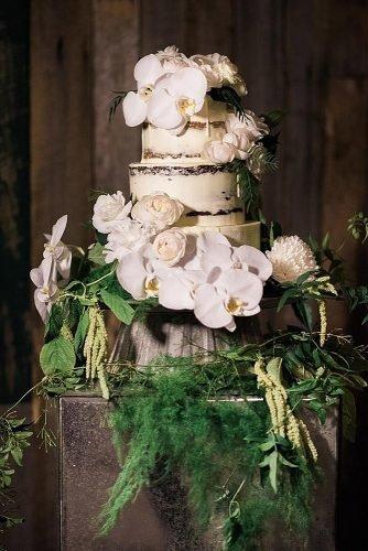 buttercream wedding cakes rustic naked cake with flowers