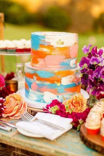 buttercream wedding cakes unique colorful cake modern