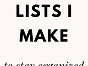 Lists Make Stay Organized Happy)