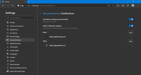 How to Use Quiet Notification Requests Feature in Microsoft Edge How to Use Quiet Notification Requests Feature in Microsoft Edge