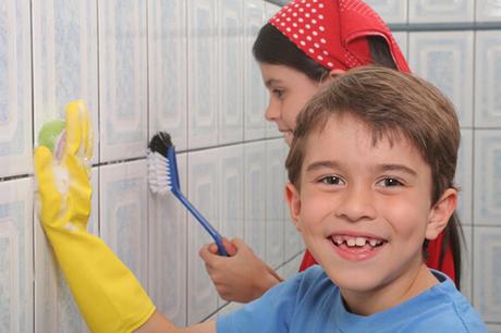 children home cleaning