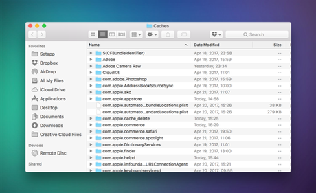 clear disk space on mac