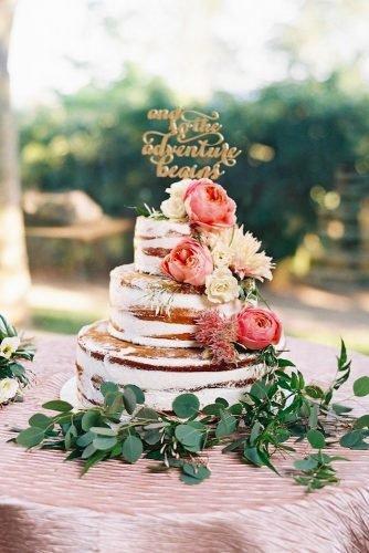 wedding cake 2019 naked rustic cake Perry Vaile Photography