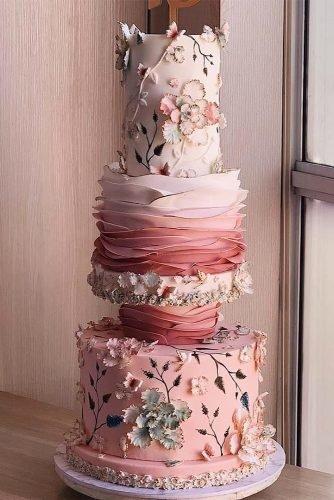 wedding cake 2019 peach rufler floral cake duchess bakes