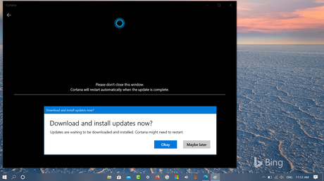 How to Update Cortana directly from app settings download and install Cortana update now