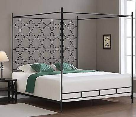 The Best Canopy Beds – Buyer’s Guide And Reviews Quatrafoil Metal Canopy King Sized Adult Kids Princess Bed