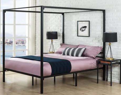 The Best Canopy Beds – Buyer’s Guide And Reviews Zinus Metal Framed Canopy Four Poster Platform Bed Frame