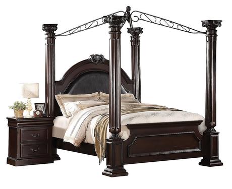 ACME 21340Q Decorative carving Roman Empire II Bed