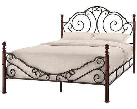 Tribecca Home LeAnn Graceful Scroll Bronze Iron Bed Frame