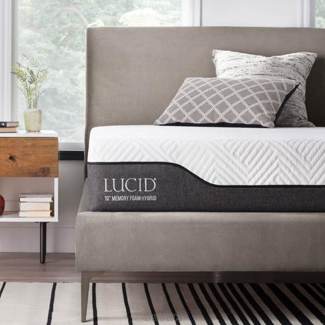 LUCID 10 Inch Queen Hybrid Mattress