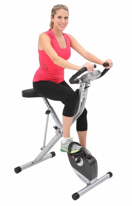 Exerpeutic Folding Magnetic Upright Exercise Bike