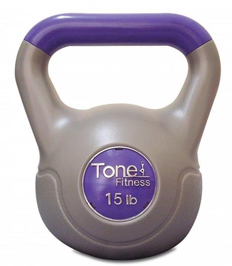 Tone Fitness Vinyl Kettlebell for strength training exercises