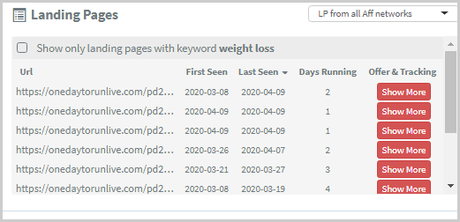 Adplexity Review: Is it Best Ad Spying Tool? Landing page features