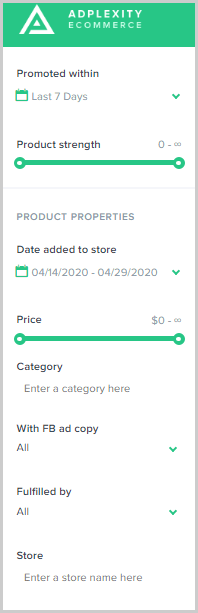 Adplexity Review: Is it Best Ad Spying Tool? Adplexity Ecommerce Search Filters