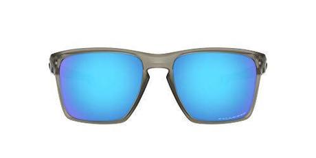 Oakley Men's OO9341 Sliver XL Rectangular Sunglasses, Matte Grey Ink/Polarized Sapphire Iridium, 57 mm