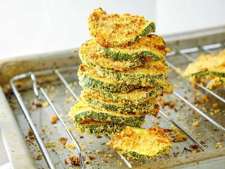 Courgette Chips with Parmesan – Baked and Crispy