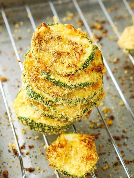 Courgette Chips with Parmesan – Baked and Crispy