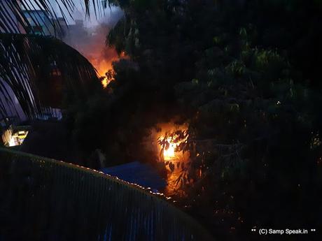 when a shop near Vijay Avenue complex went on fire !
