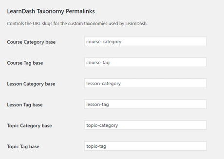 Change Permalinks LearnDash