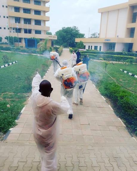COVID-19: University  of Ilorin Main Campus Fumigated (photos)