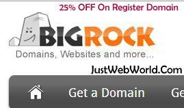 Get 25% Off On BigRock Domain Purchase – (Bigrock Coupon Code)