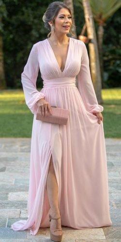  mother of the bride dresses long with sleeves simple spring fall vestidosoficial