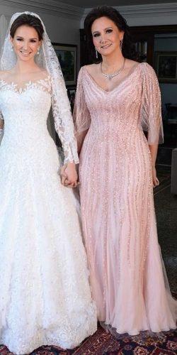  mother of the bride dresses long floor length pink sequins paulodolce