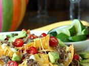 Refried Bean Beef Nachos