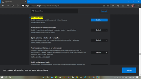 How to Enable Read Aloud for PDF Files in Microsoft Edge Read Aloud in PDF flag in Edge