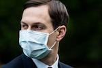 Jared Kushner listens as President Trump delivers remarks during a press briefing on testing with administration officials in the Rose Garden at the White House on May 11.
