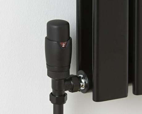 black thermostatic valve black radiator