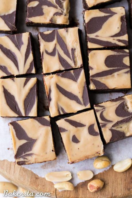 This Easy Chocolate Peanut Butter Fudge is made with just four wholesome ingredients! This refined sugar free and vegan fudge is incredibly smooth, creamy, and melts in your mouth.