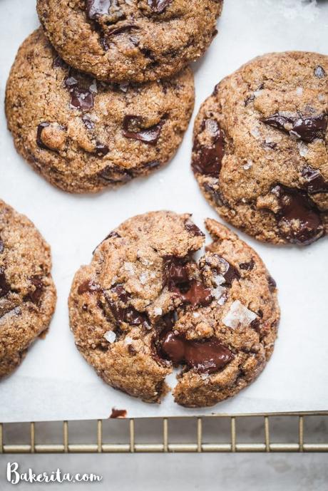 This recipe for Paleo Chocolate Chip Cookies is my go-to cookie recipe! My taste testers had no idea these cookies were gluten-free, grain-free, paleo, and refined sugar-free! This is one of my most popular recipes. These cookies can easily be made vegan.