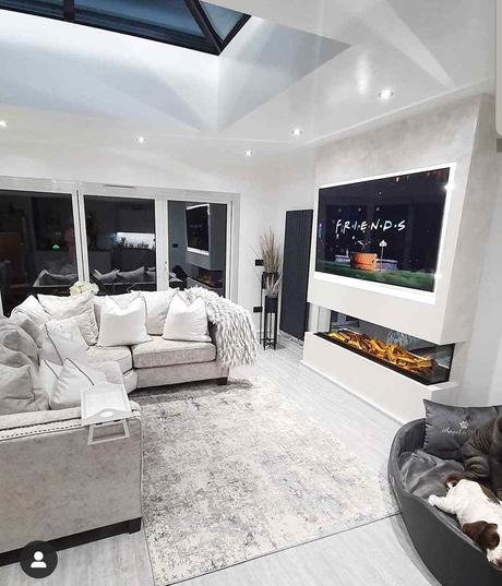 designer radiator in an open plan living room