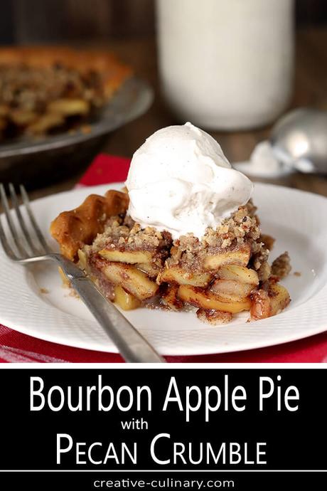 Bourbon Caramel Apple Pie with Toasted Pecan Crumble