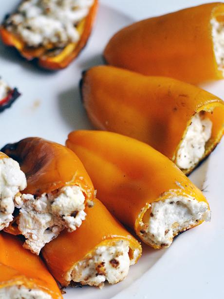 goat cheese stuffed peppers