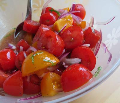 Tomato, Basil & Red Onion Salad