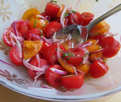 Tomato, Basil & Red Onion Salad