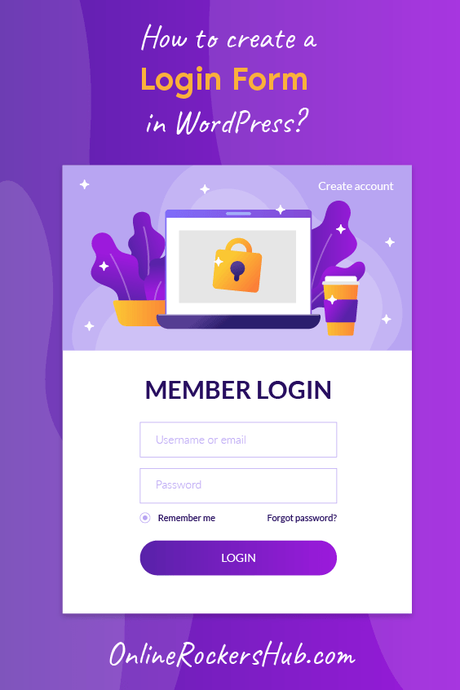 How to create a Login Form in WordPress - Pinterest Image