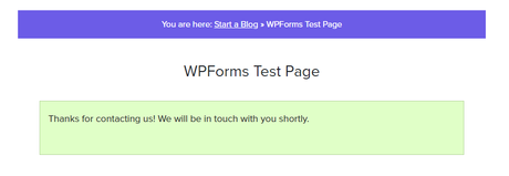 WPForms Form Submission Confirmation