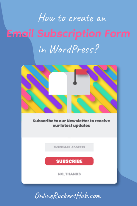 How to create an Email Subscription Form in WordPress - Pinterest Image