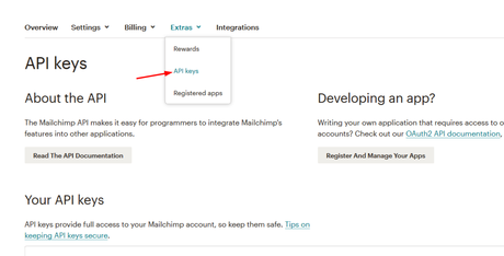 mailchimp api keys