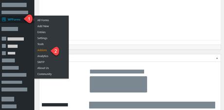 Go to WPForms Addons in WordPress Dashboard