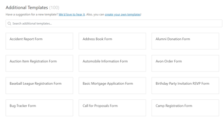 WPForms Form Templates