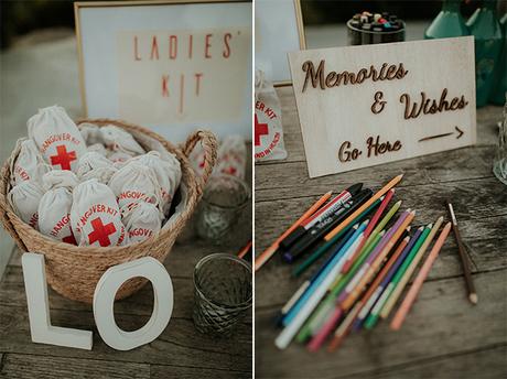 Rustic summer wedding in Nicosia with string lights and flowers in vivid colors | Joy & Pierre